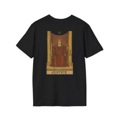 The Justice Tarot Card T-Shirt – Mystical Graphic Tee for Truth, Balance & Fairness