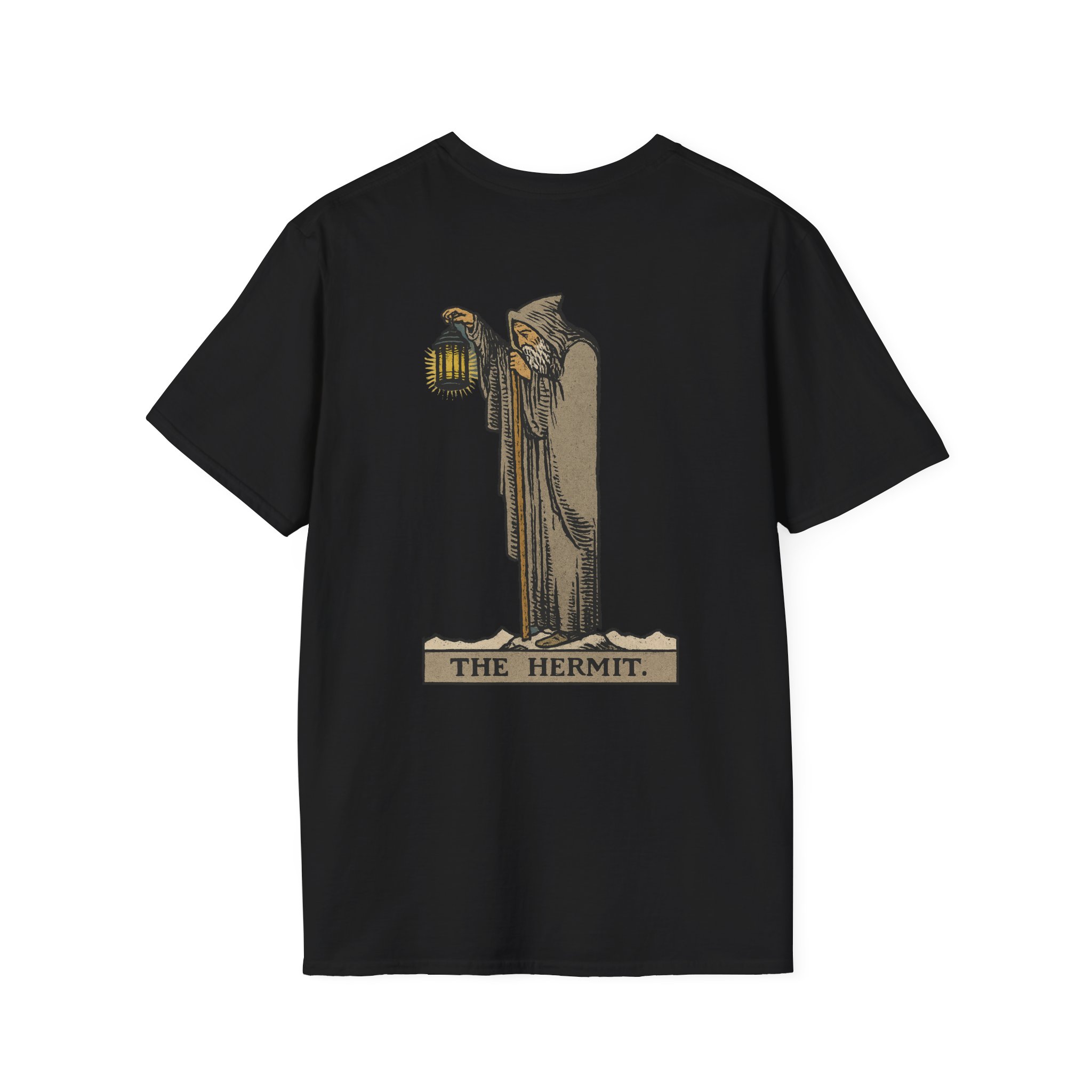The Hermit Tarot Card T-Shirt – Mystical Graphic Tee for Inner Wisdom & Solitude