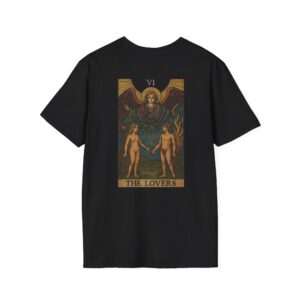 The Lovers Tarot Card T-Shirt – Mystical Graphic Tee for Love, Unity & Connection