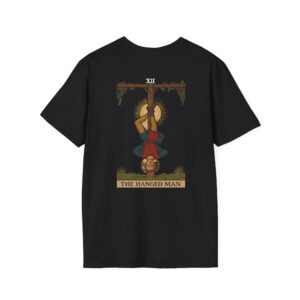 The Hanged Man Tarot Card T-Shirt – Unisex Occult Graphic Tee for Men & Women