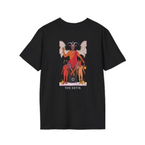 The Devil Tarot Card T-Shirt | Gothic Occult Graphic Tee | Mystical Witchy Spiritual Shirt for Men & Women