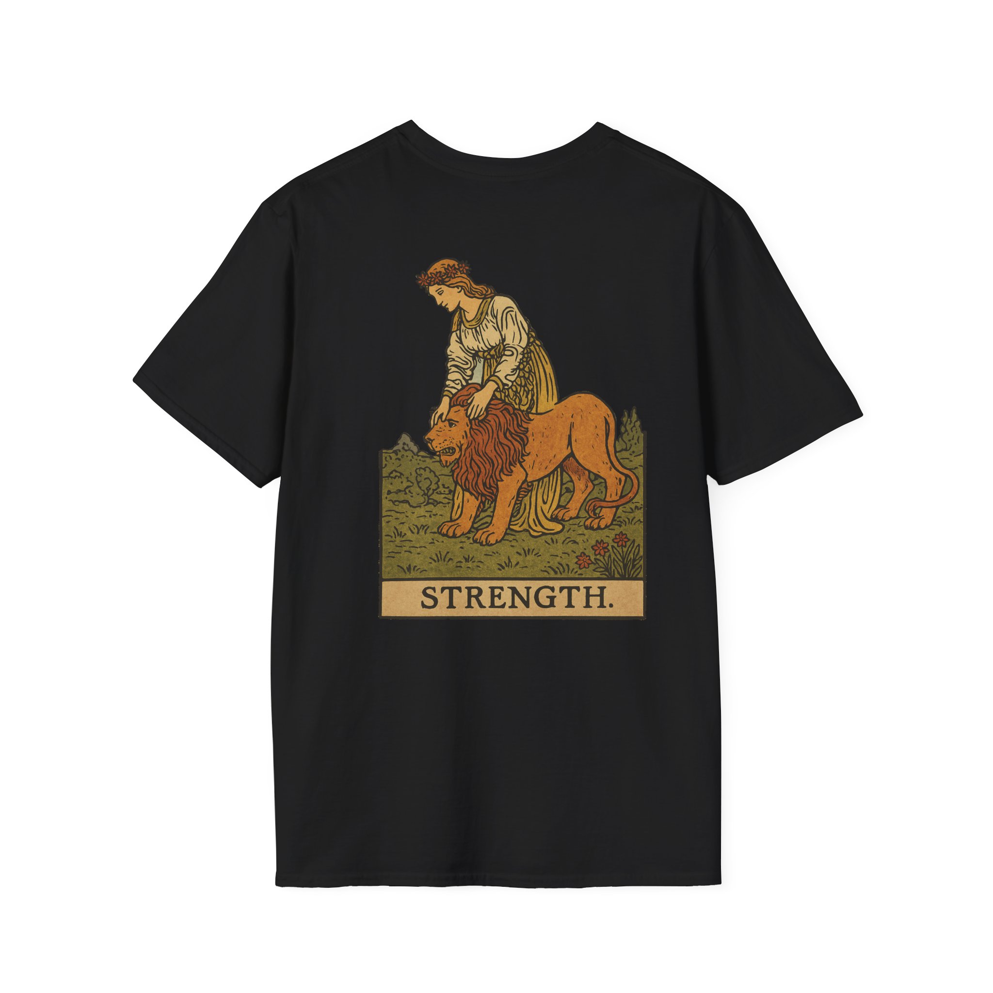 The Strength Tarot Card T-Shirt | Courage & Inner Power Graphic Tee | Mystical Witchy Spiritual Shirt for Men & Women