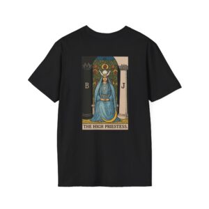 The High Priestess Tarot Card T-Shirt – Mystical Occult Graphic Tee for Intuition & Secrets