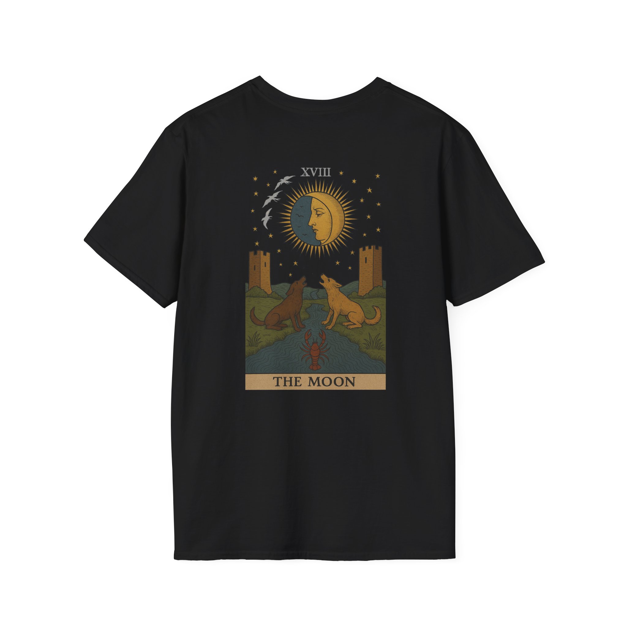 The Moon Tarot Card T-Shirt | Intuition & Mystery Graphic Tee | Mystical Witchy Spiritual Shirt for Men & Women